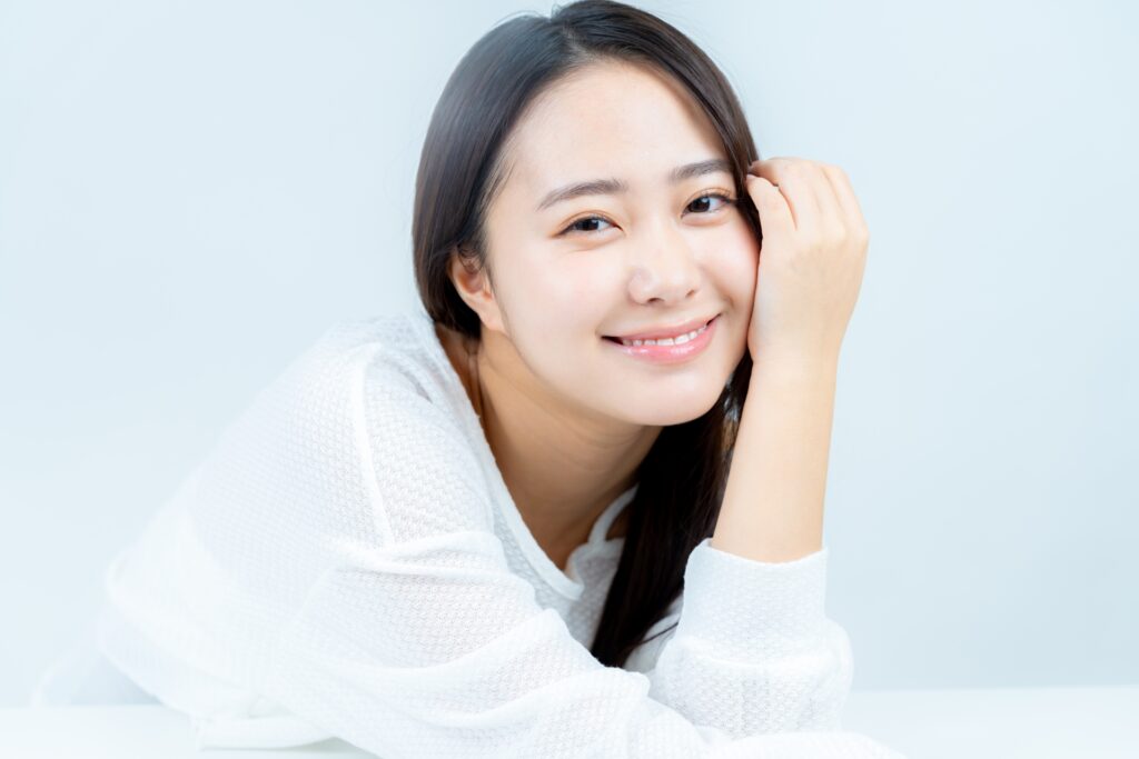 笑顔の女性